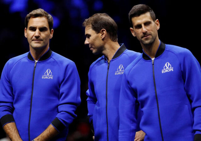 Roger Federer, Rafael Nadal and Novak Djokovic