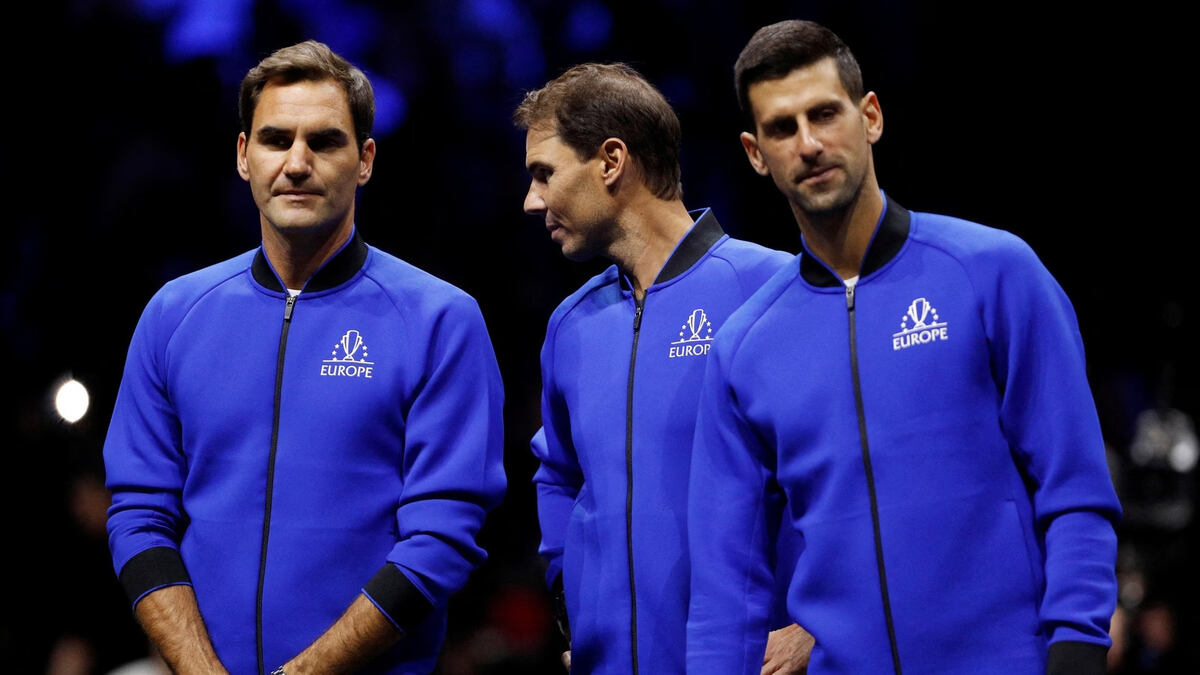 Roger Federer, Rafael Nadal and Novak Djokovic