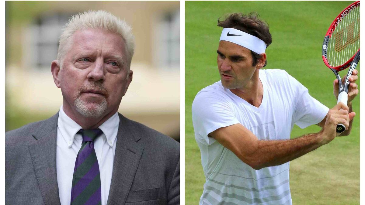 Boris Becker and Roger Federer