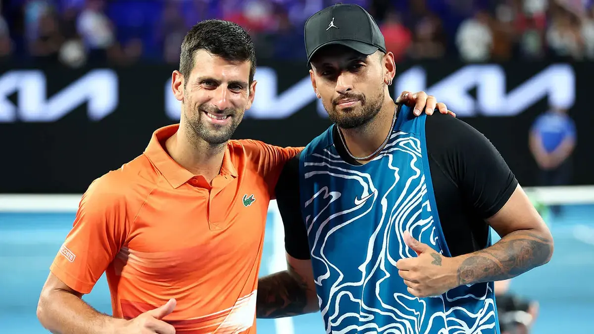 Nick Kyrgios and Novak Djokovic