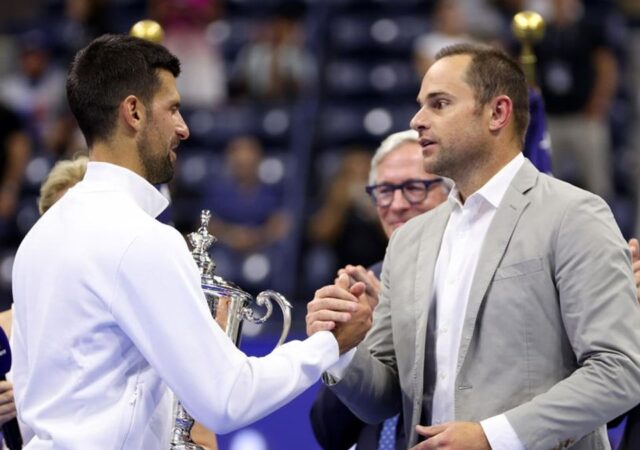 Novak Djokovic and Andy Roddick