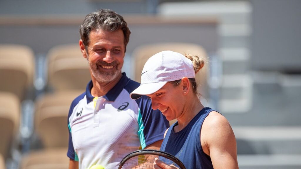 Patrick Mouratoglou and Simona Halep