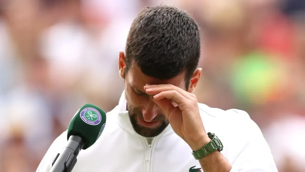 Novak Djokovic emotional at WImbledon