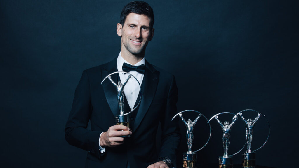 Novak Djokovic, 4-time winner of the Laureus sportsman of the year award